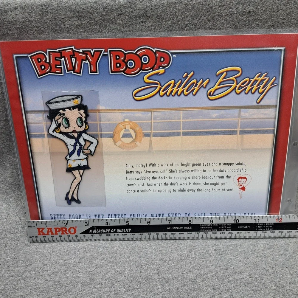 Betty Boop Patch Sailor Betty Clothing Bag Patch Collectible Vintage Navy Marine